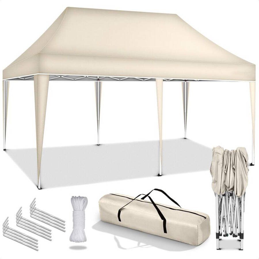 Partytent Partytenten Paviljoen 3x6 Opvouwbaar en Easy Up Weerbestendig Waterdicht Dak
