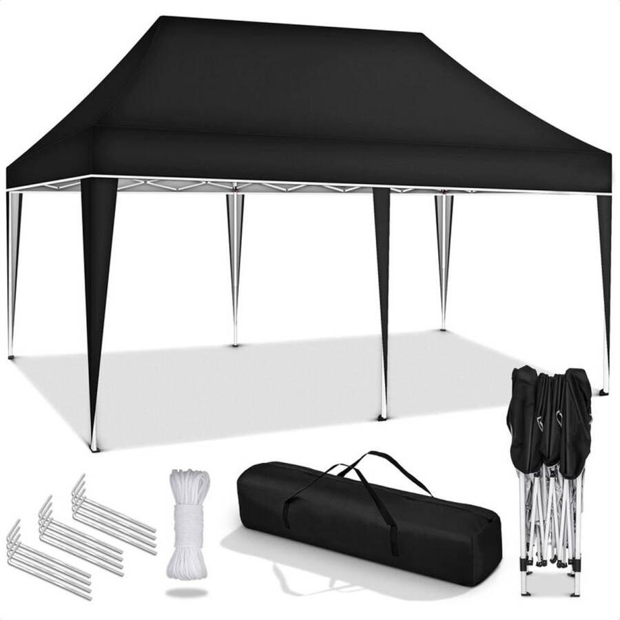 Partytent Partytenten Paviljoen 3x6 Opvouwbaar en Easy Up Weerbestendig Waterdicht Dak