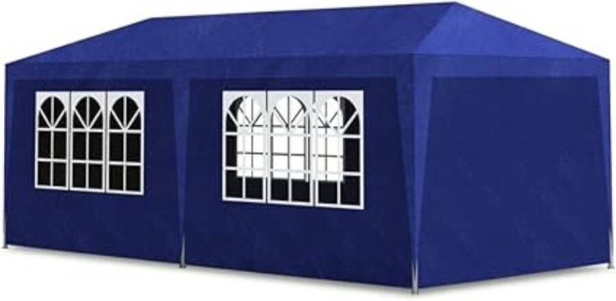 Partytent Tuinpaviljoen Feesttent 6L x 3 05B x 2 5H Waterbestendig Blauw