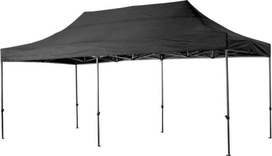 Partytent Vouwtent 3x6m Easy Up Opvouwbaar Waterdicht Draagtas Zwart
