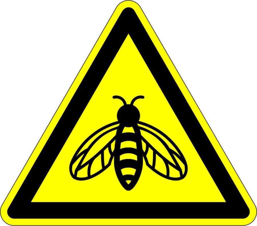 Pas op bijen bord kunststof 100 mm