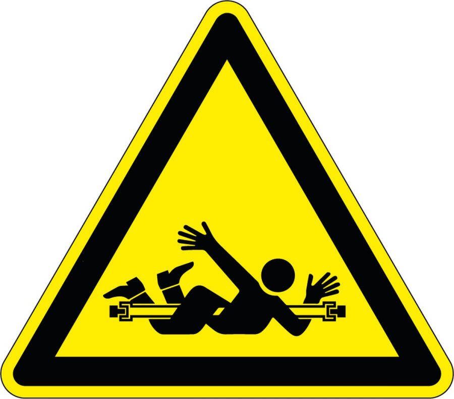 Pas op voor draaiende vijzel bord kunststof 150 mm