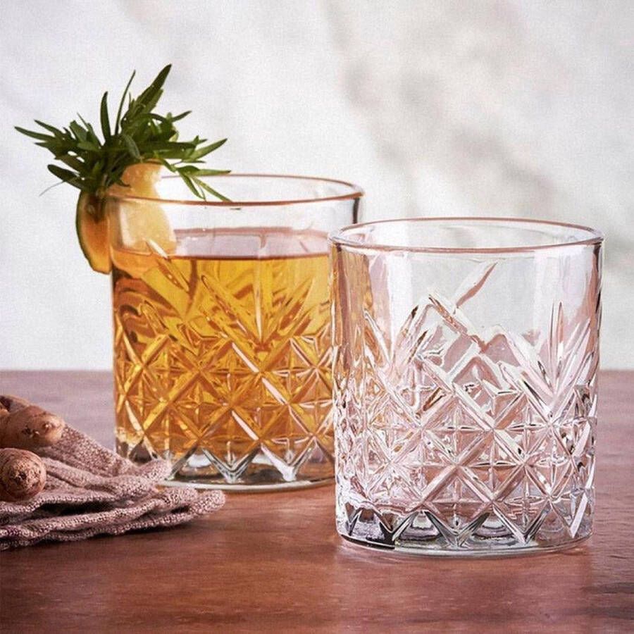 Pasabahce Timeless Whiskeyglazen Tumberglazen 345ml 9 6cm Transparant 4 stuks