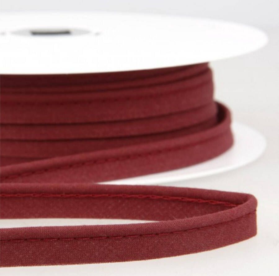 Paspelband 1 meter 10mm bordeaux dépassant voor afwerking paspel voor naaien