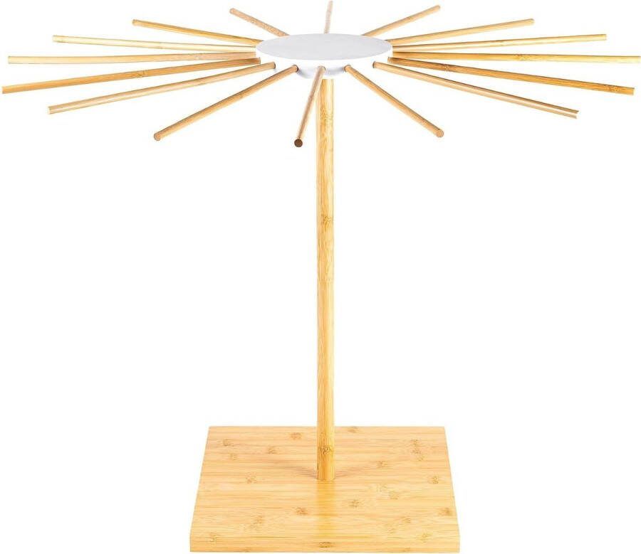 Pasta dryer – FSC certified – high-quality bamboo wood stand – XXL for drying homemade pasta 2 kg capacity – Hanseküche pasta droogrek