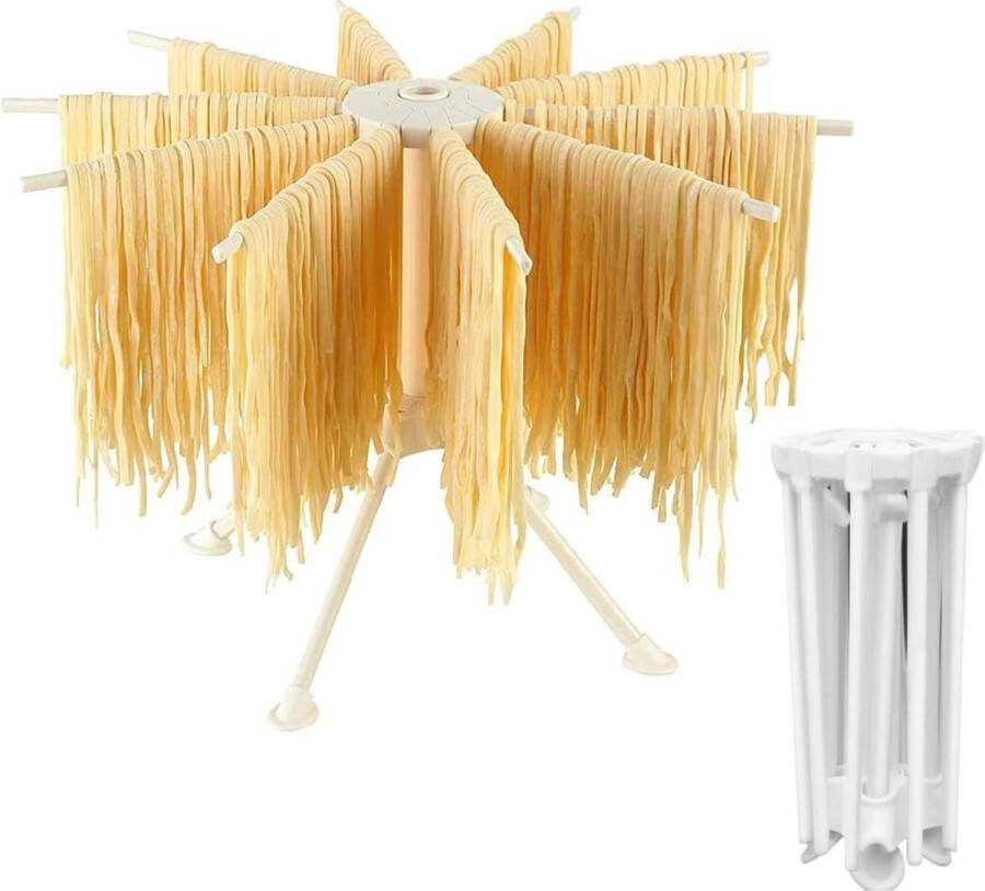 Pasta Drying Rack Noodle Stand with 10 Bar Handles Collapsible Spaghetti Dryer Rack Household Noodle Dryer for Homemade Fresh Spaghetti Easy Storage and Quick Drying pasta droogrek
