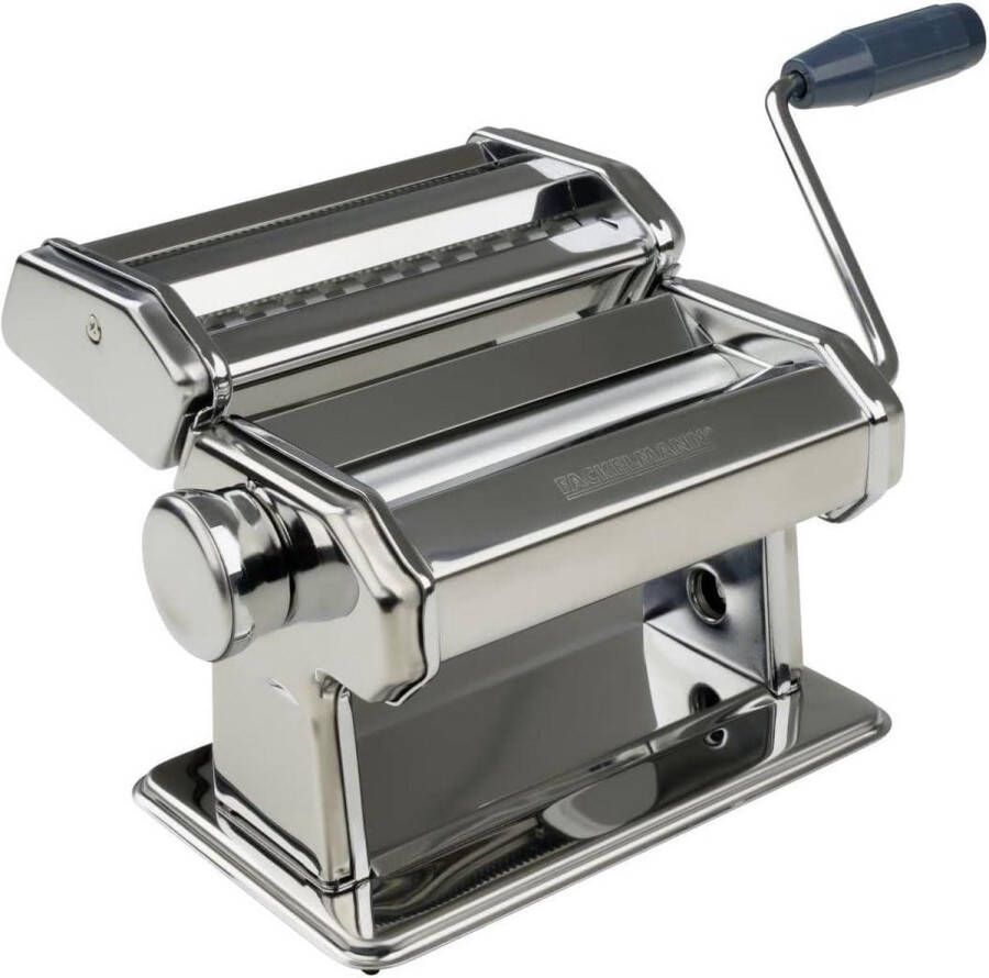 Pasta machine verstelbaar 195 x 16 x 17 cm Easy Prepare houder voor bevestiging aan het werkblad zilver blauw 1 stuk pasta roller