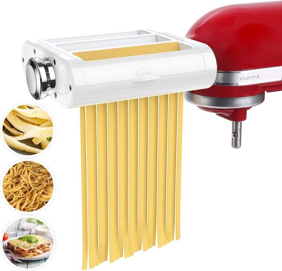 Pasta Roller & Slicer Attachment 3-in-1 Set for KitchenAid Blender Pasta Roller Spaghetti Cutter Fettuccine Cutter Kitchen Cooking Tool pasta droogrek