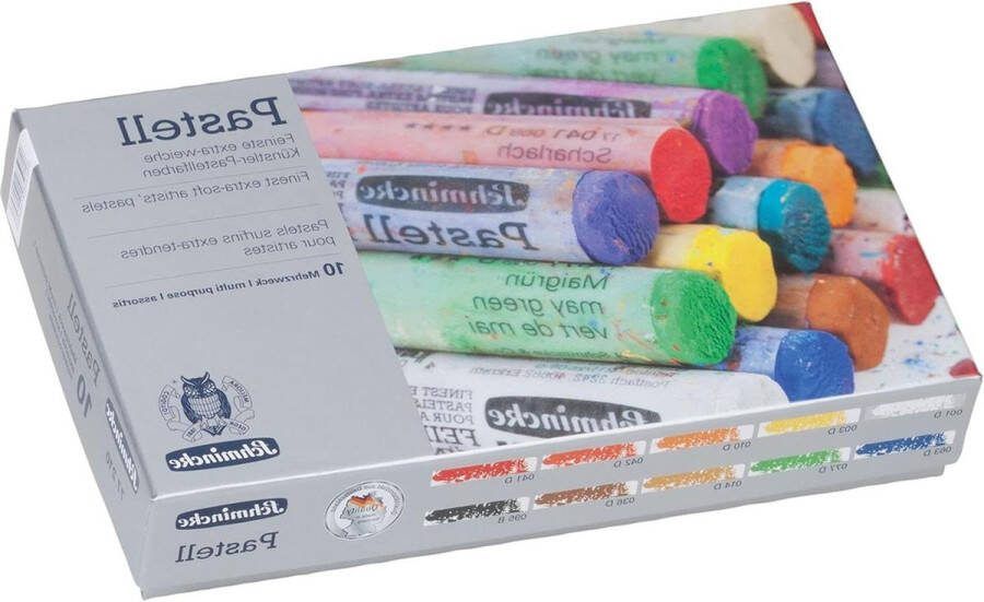 Pastel potloden set 10 kleuren handgemaakte pastels fluweelmat