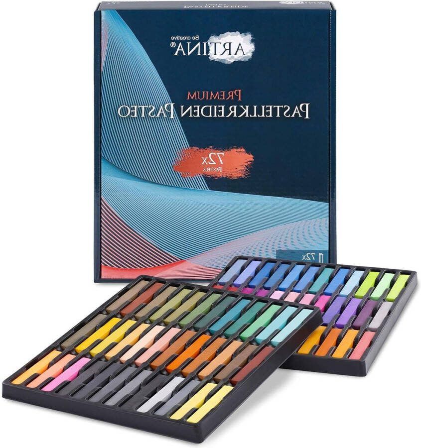 Pastelkrijtjes Set van 72 Zachte pastelkleuren in studiokwaliteit Fijne krijtstiften Zacht pastelkrijt Voor de kunst