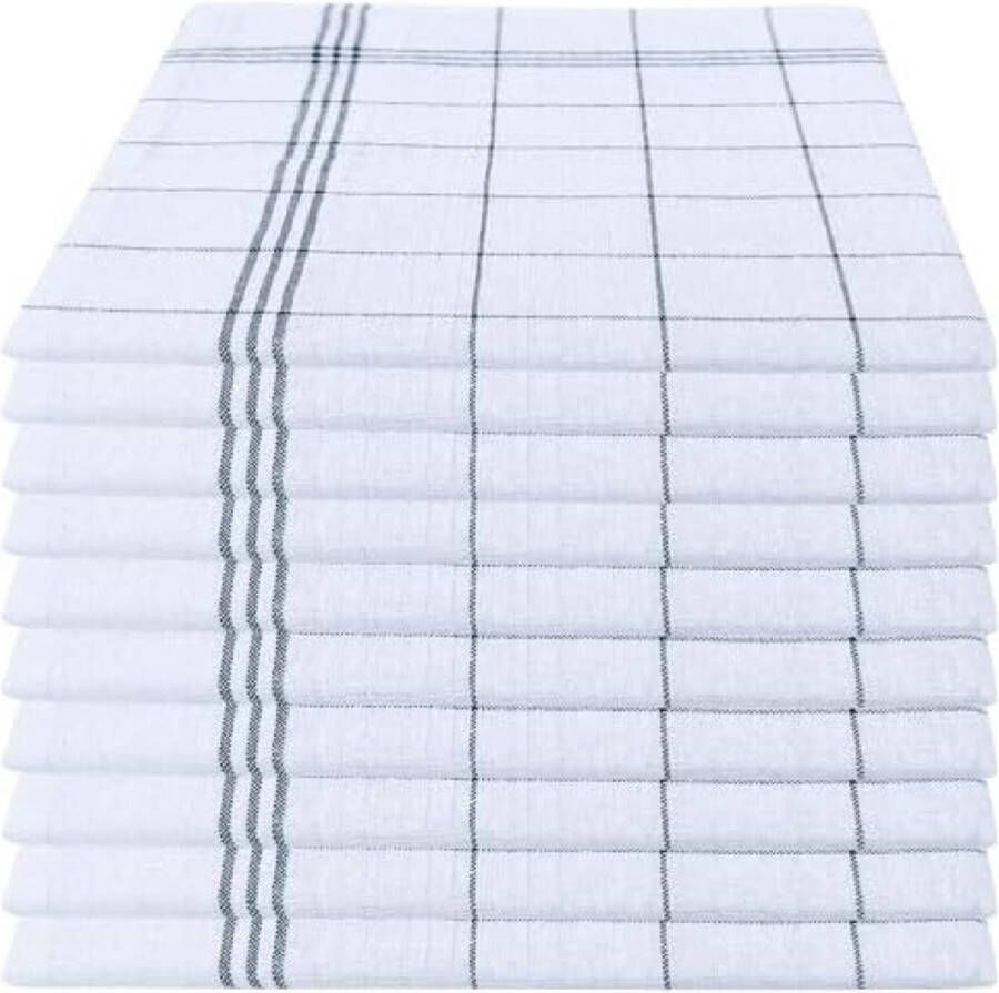 Pataya 10 keukendoeken set katoenen keukendoeken droogdoeken voor de keuken (10 stuks)