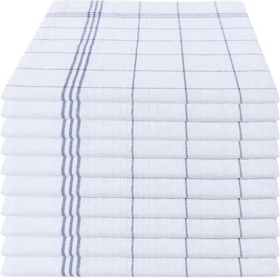 Pataya Theedoeken 10 stuks katoen keukendoeken (blauw)