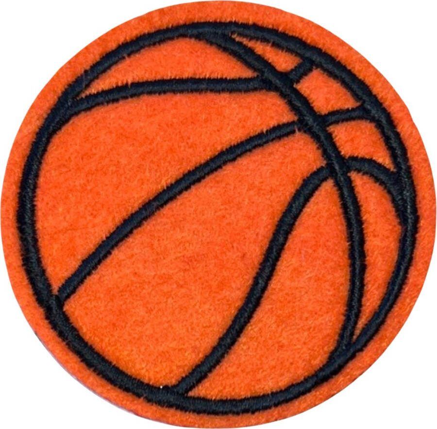 Patchy – Basketbal Bal Ballen Strijk Embleem Patch 6.1 cm 6.1 cm Oranje Zwart