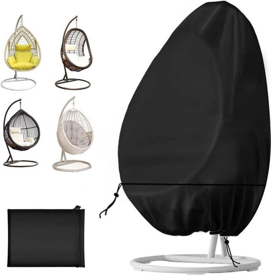 Patio Hangstoelhoes Waterdicht Cocoon Egg Chair Cover voor Rotan Rieten Schommelzitstoel Meubelbeschermhoes voor Enkele Schommelstoel (190 * 115cm)