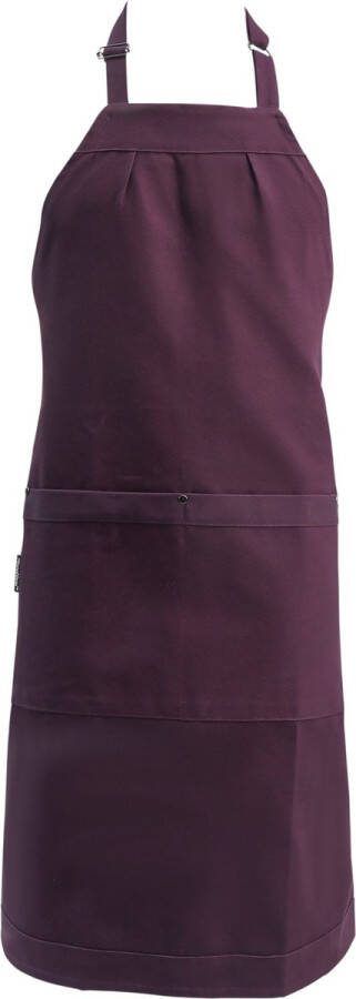 Pavelinni UITVERKOOP Halter Horeca Schort Keuken kookschort nekband halsschort Horeca sloof Berlin Aubergine Paars