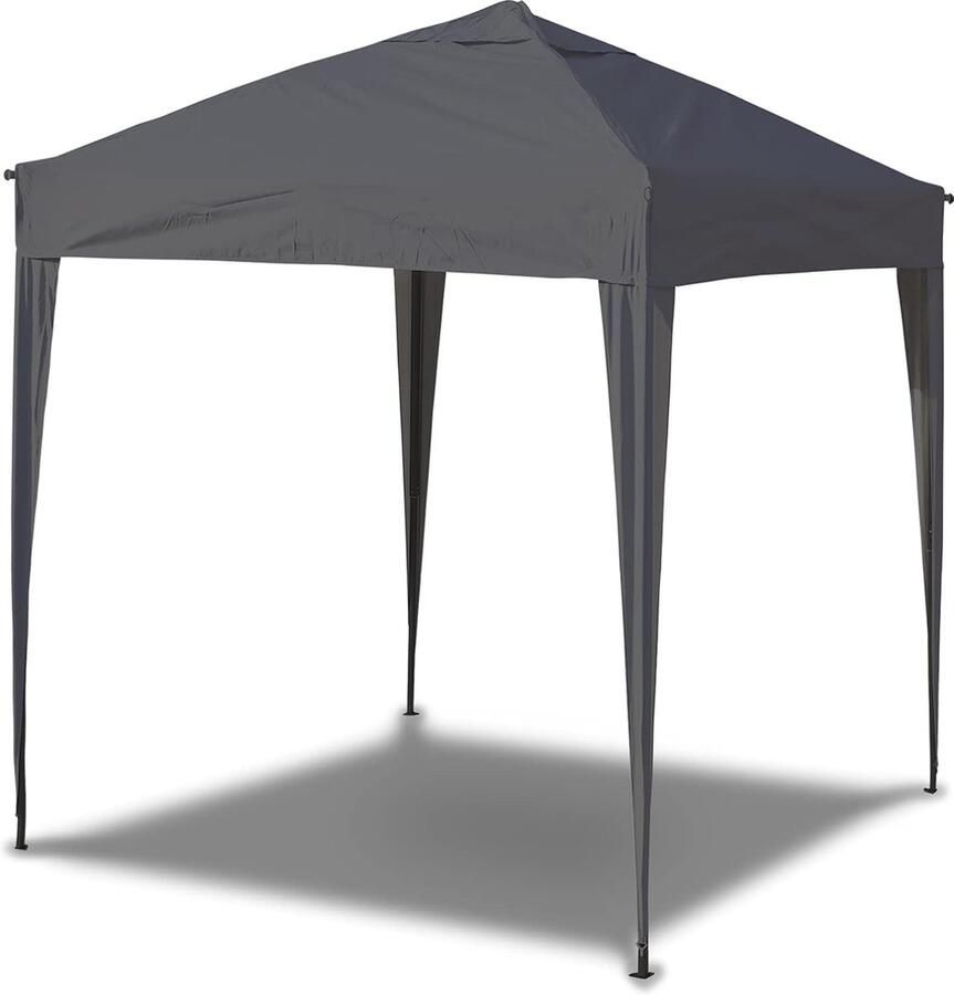 Paviljoen 3x3 WATERDICHT vouwpaviljoen waterdicht partytent snelle opbouw tuinpaviljoen pop-up tent zonwering stalen frame (grijs 3x3 m zonder zijpanelen)