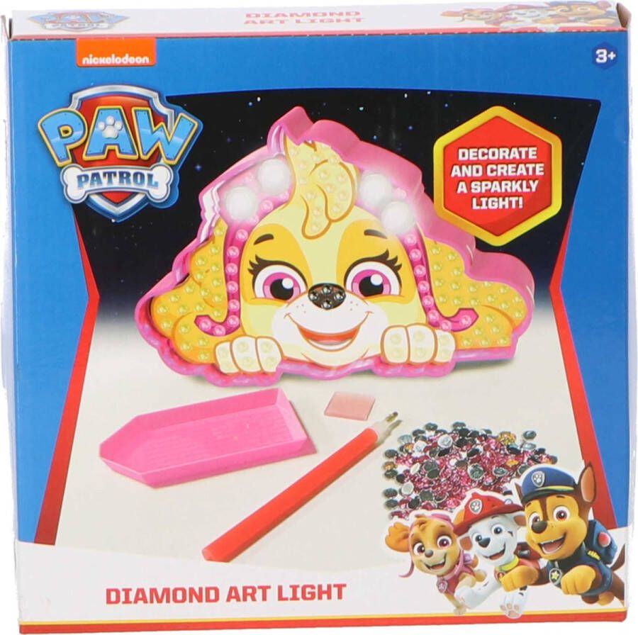 Paw Patrol Skye Diamond Art Light Diamantkunst Met Verlichting Nachtlamp Lamp