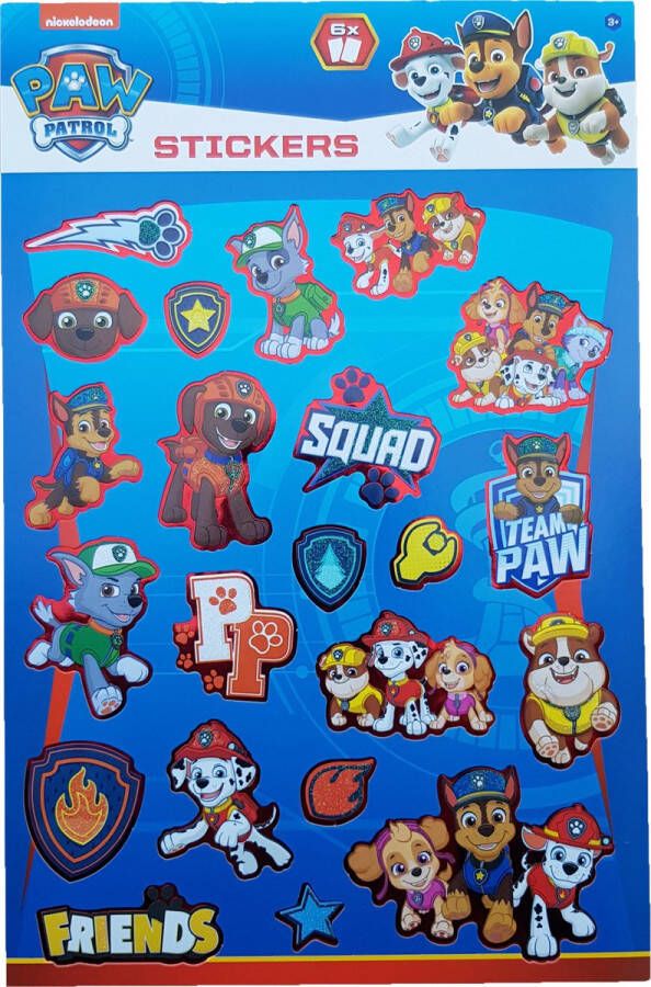 Paw Patrol Squad Stickerboek met glitters + - 250 stickers