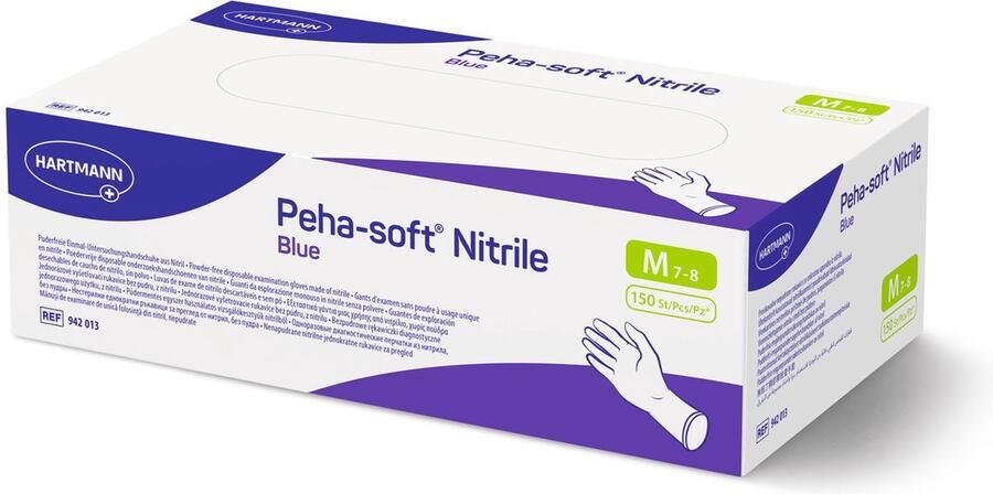 Peha-soft Nitrile Medische Wegwerphandschoenen Blauw XS 150 stuks