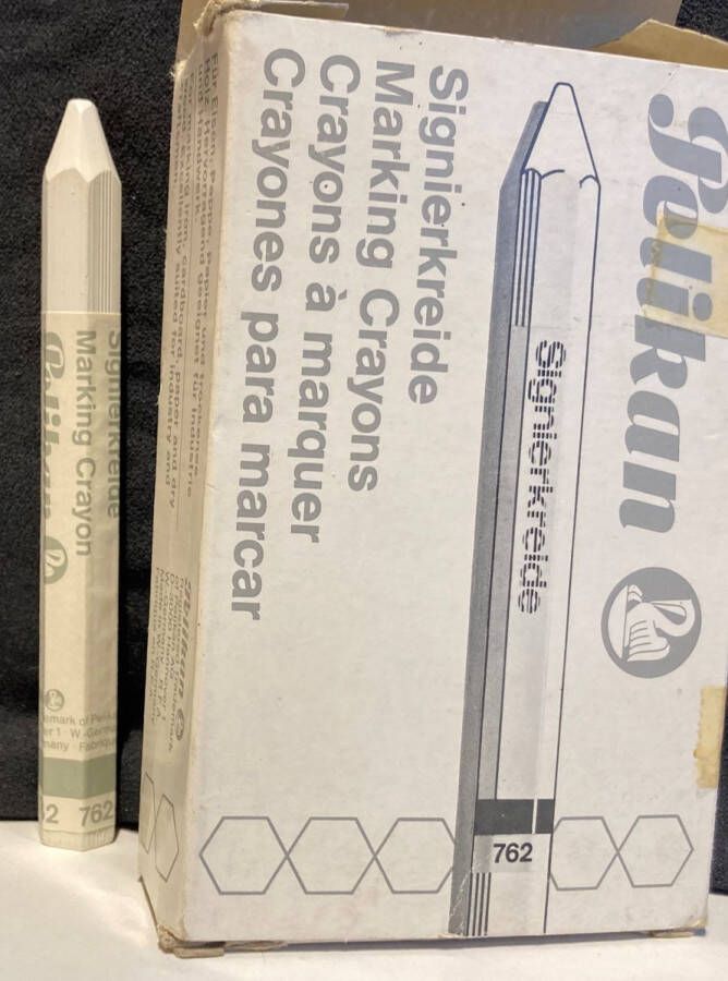 Pelikan krijt om te markeren wit 12 stuk