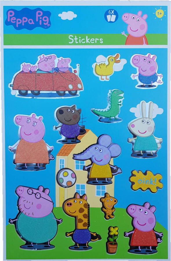 Pepa Pig Oink Stickerboek met glitters + - 250 stickers