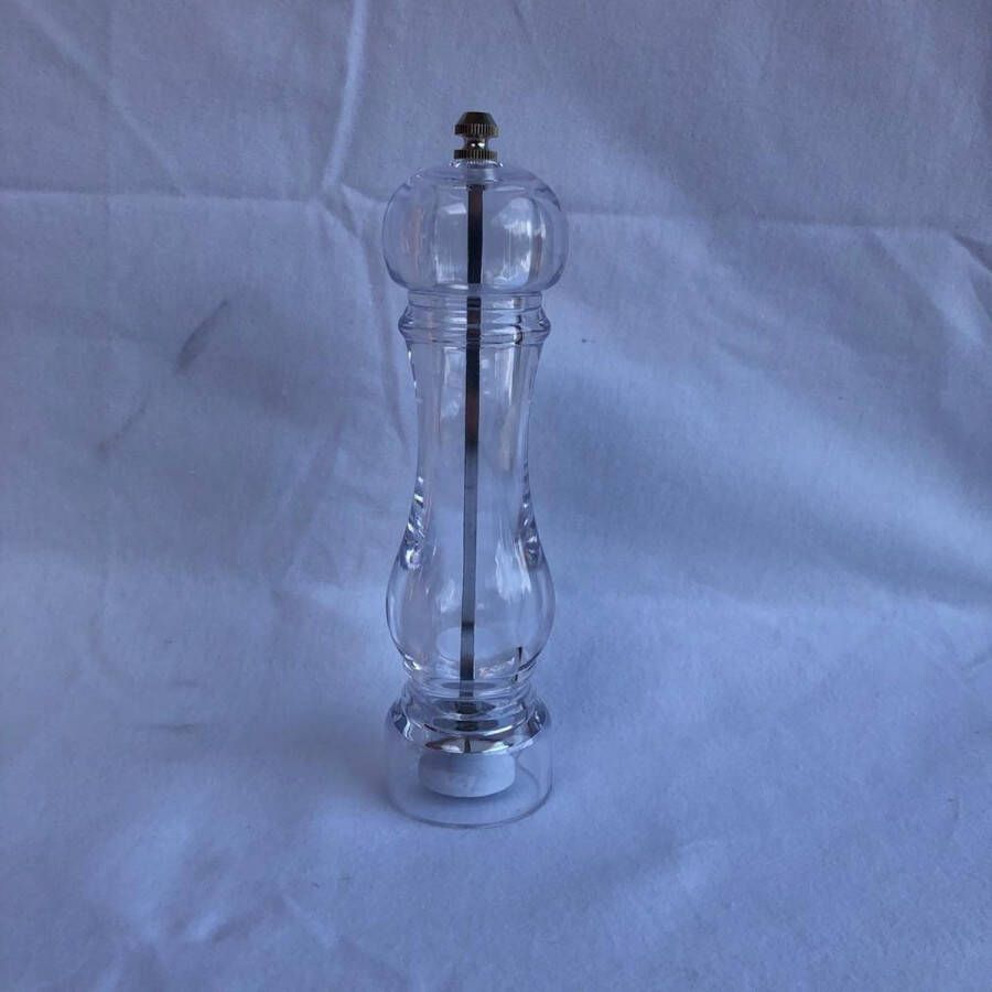 Peper zout molen| Zoutmolen van Acryl Transparante pepermolen 22 cm hoog!