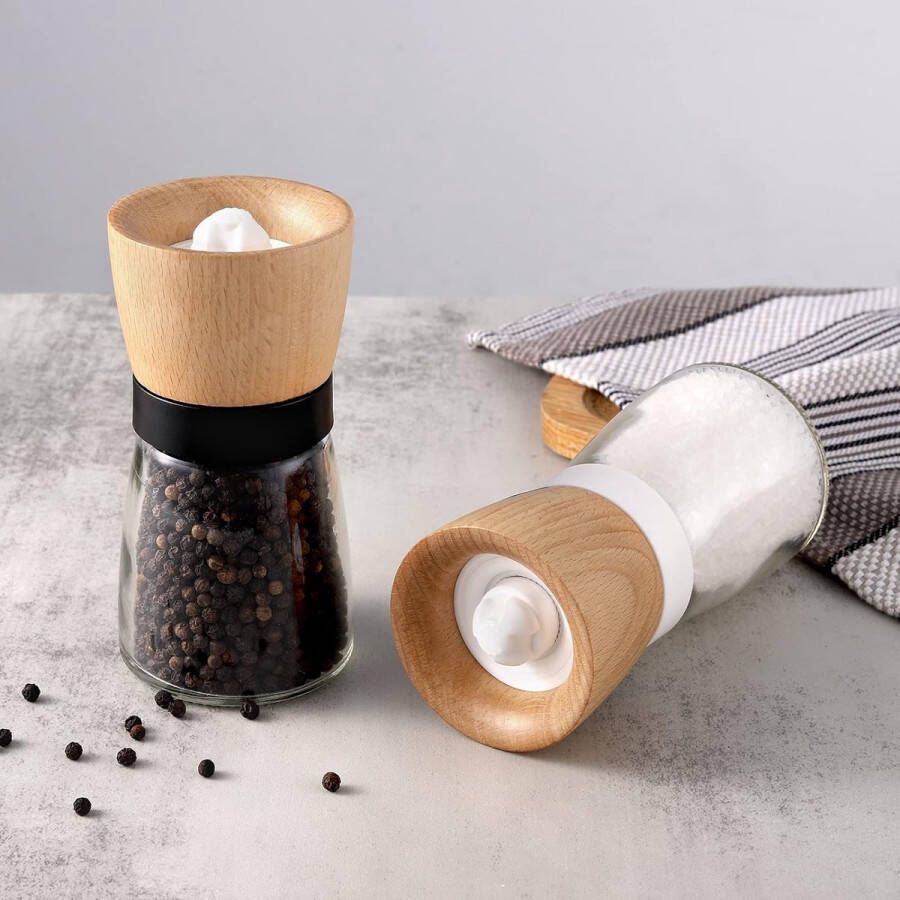 Pepermolen En Zoutmolen Kruidenmolen Set Van 2
