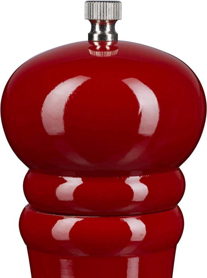 Pepermolen hout maalwerk keramiek groot klassiek design rood afmetingen 40 x 6 x 6 cm Wooden grinder with a diameter