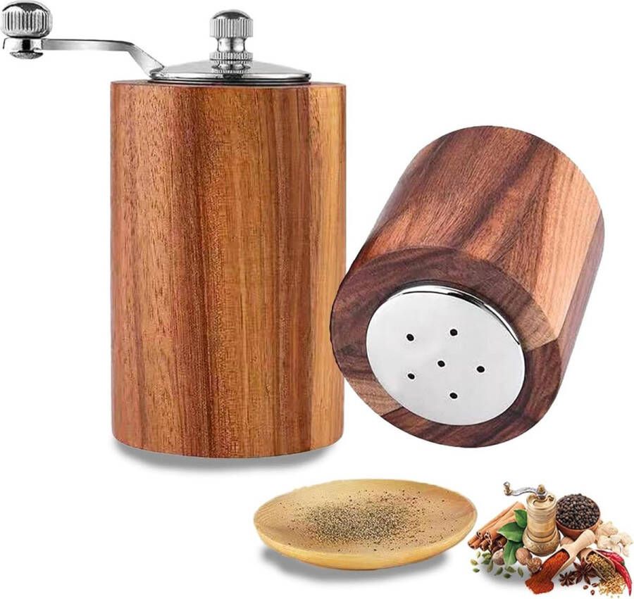 Pepermolen Zout Pepermolen Grinder Houten Pepermolen Zout Grinder Keukengadgets Lang Zwengel Thuisrestaurant