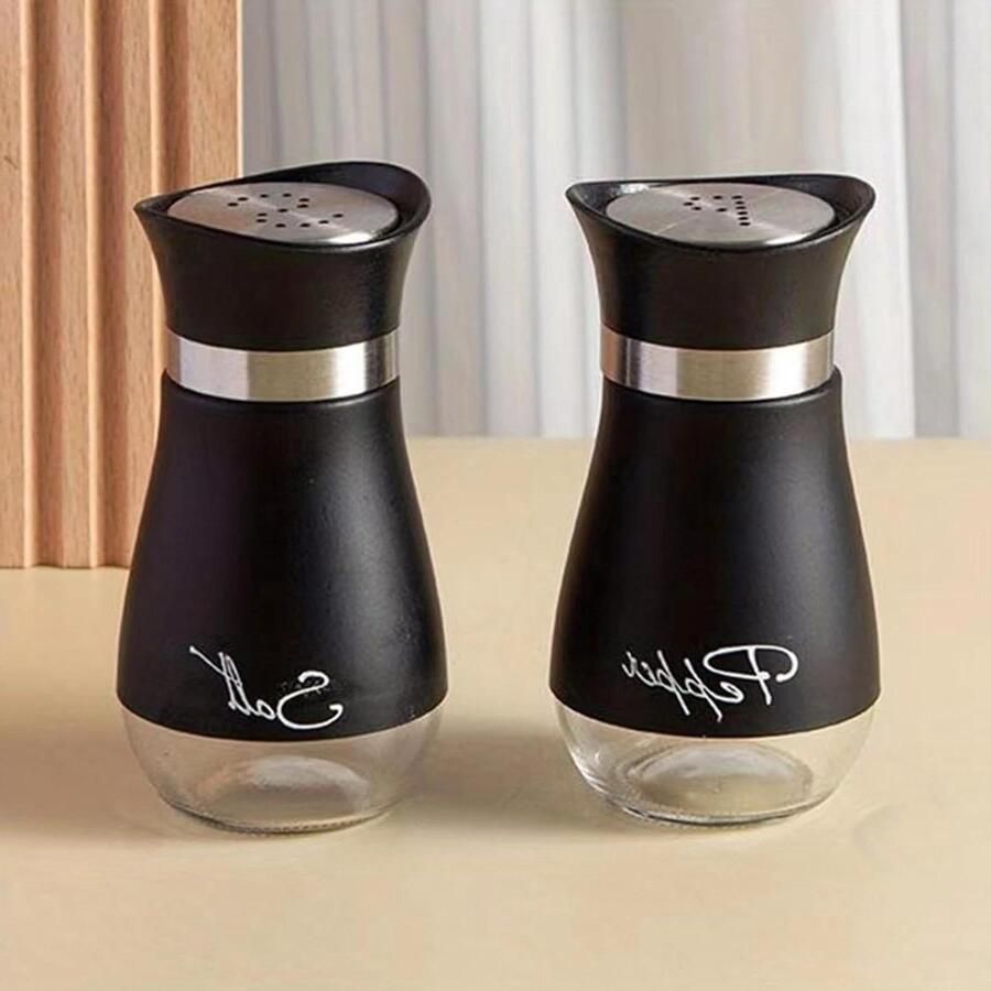 Peperstrooier voor specerijen en kruiden 2 stuks zout- en peperstrooierset hoogwaardig 304 roestvrij staal zoutstrooier voor keuken en keukentafel camper en camping BBQ 130 ml Zoutvaatje