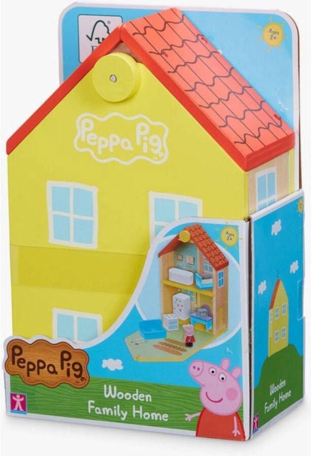 Peppa Pig Houten poppenhuis inclusief Peppa en meubels Speelfiguur