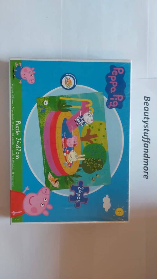 Peppa Pig Puzzel Multicolor Zwembad Glijbaan 24 x 17 cm 24 Stukjes 3+