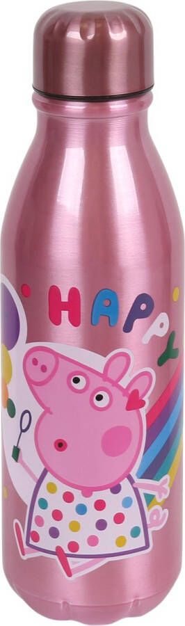 Peppa Pig Roze Aluminium Drinkfles 600 ml