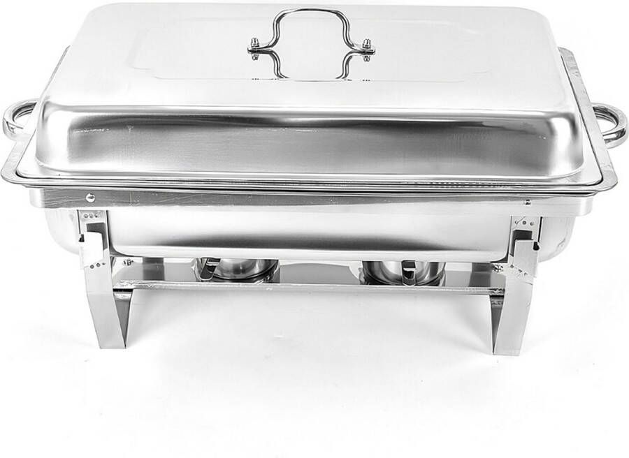 PerfectGear Buffetwarmer Chafing Dish Warmhoudbakken Warmhoudplaat Zilver