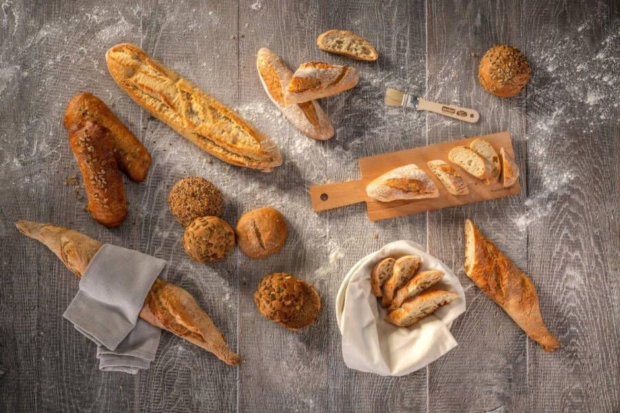 Perforeerde Bakplaat Voor Drie Krokante Stokbroden Met Antikleeflaag