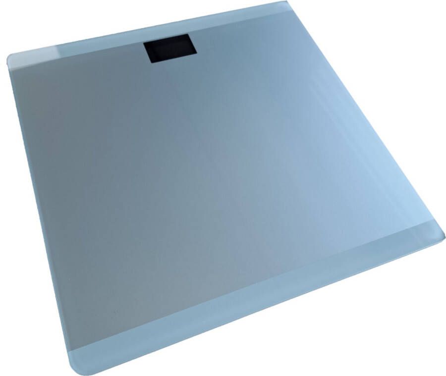 Merkloos Personenweegschaal digitaal grijs glas tot 180 kg Weegschalen