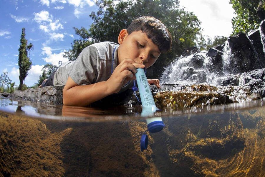 Persoonlijke waterfilter voor wandelen kamperen reizen backpacken outdoorsport en noodgevallen. Verwijdert bacteriën en protozoa. 5-delig 2-delig of 1-delig pak. waterfilter