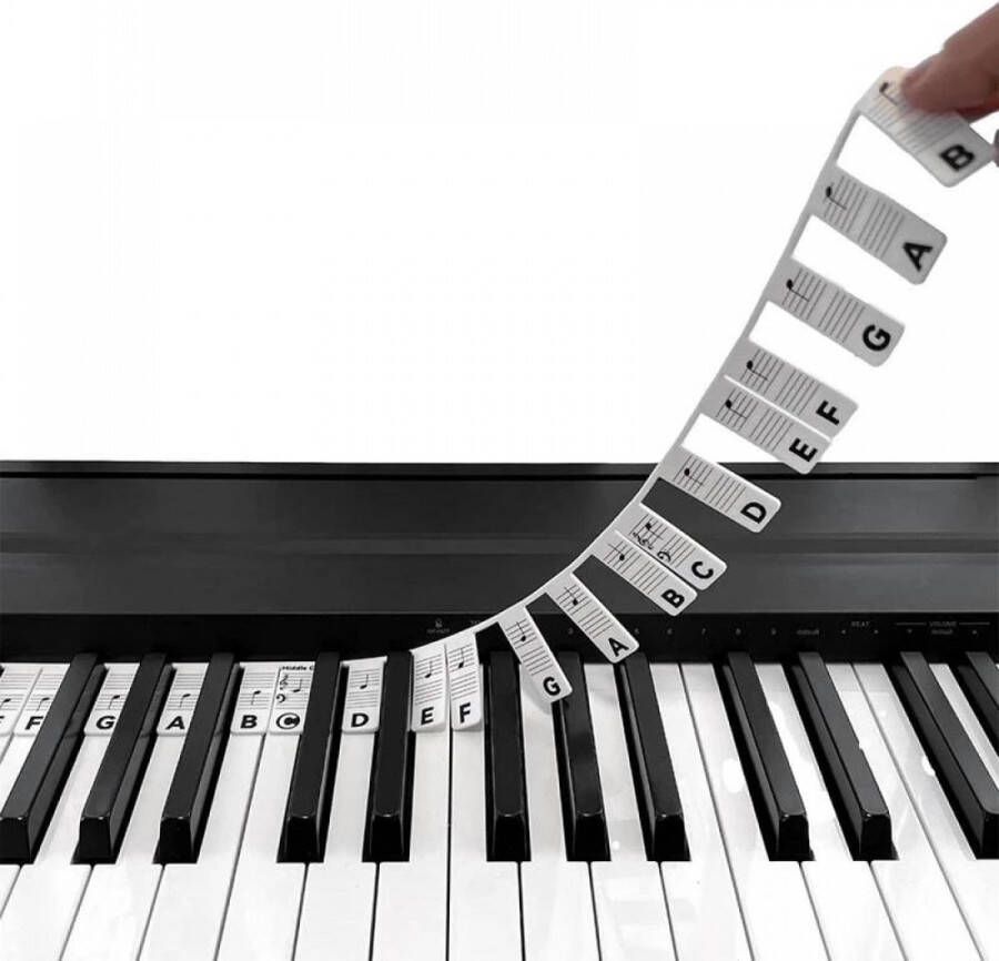 Piano Keyboard Stickers Eenvoudig Muzieknoten Leren Herbruikbaar Stickers Voor 88 toetsen Piano stickers
