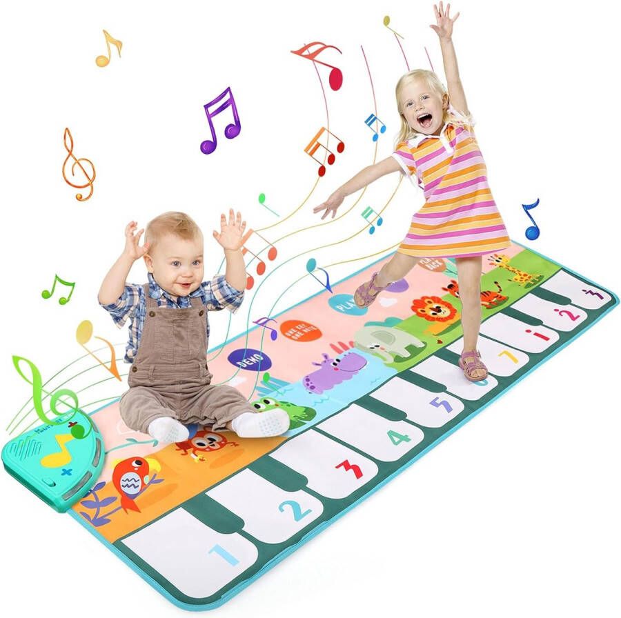 Pianomat Dansmat Pianomat Muziekmat Keyboardmatten Speeltapijt Babydansmat voor Jongens Meisjes Kinderen 110 x 36 cm