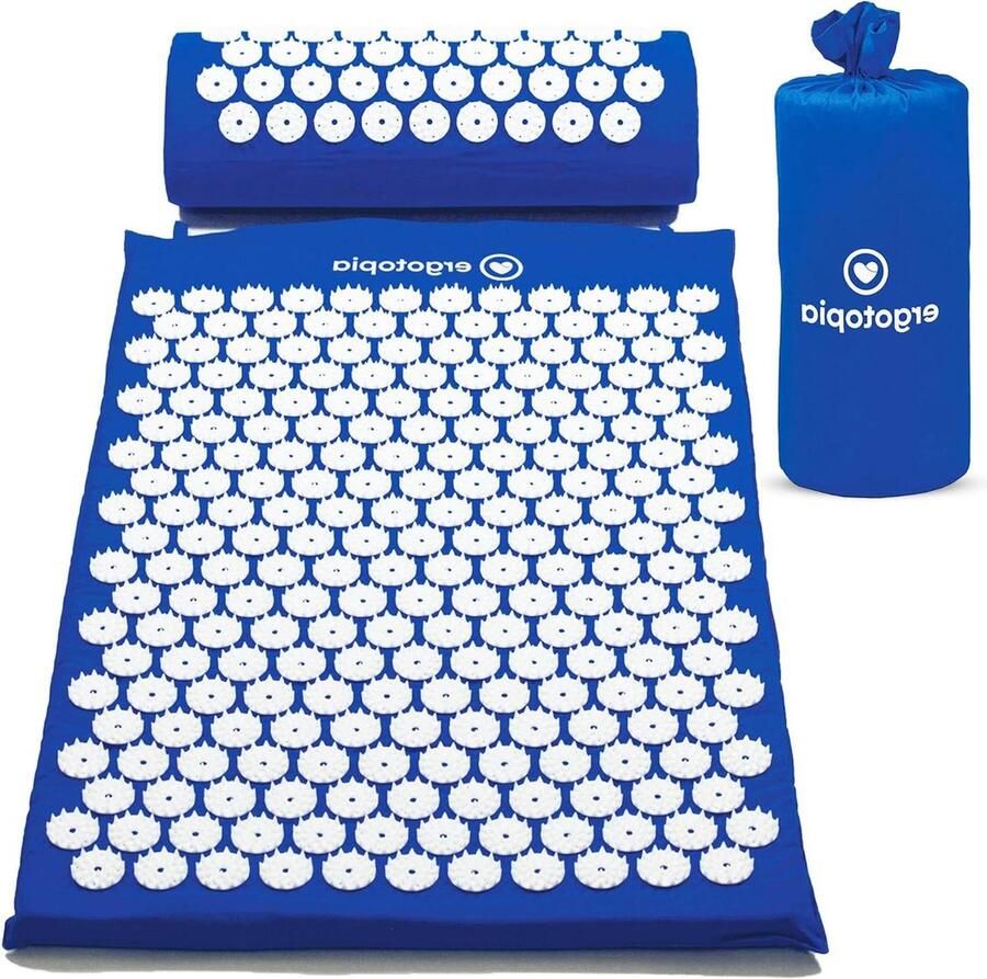 Pijnlijke spieren ontspanningsmat betere doorbloeding rugmassage mat drukpuntmat met acupressuurkussen massage matras