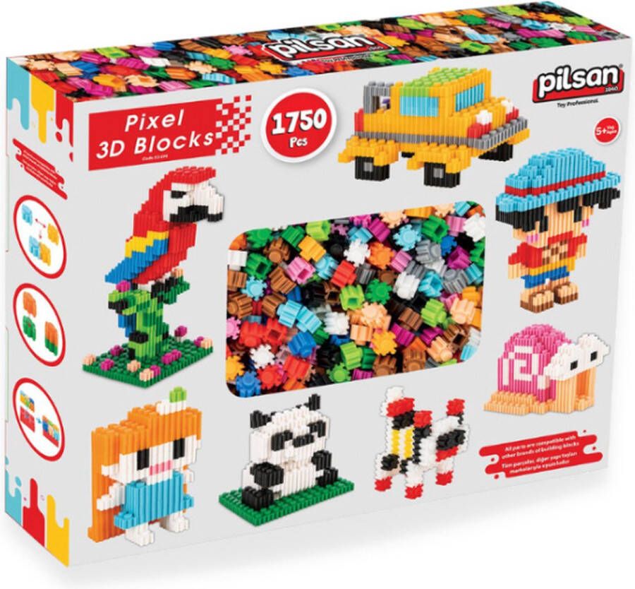 Pilsan Pixel 3D Blocks Bouwblokken Educatief Speelgoed 1750 stuks