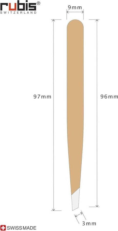 Pincet goud schuin vergulde wenkbrauwpincet met gatendesign