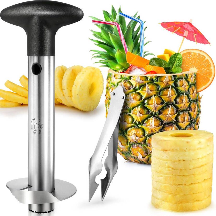 Pineapple Slicer and Corer Reinforced Stainless Steel Pineapple Peeler with Thicker Blade Pineapple Slicer and Corer Tool for Easy Core Removal