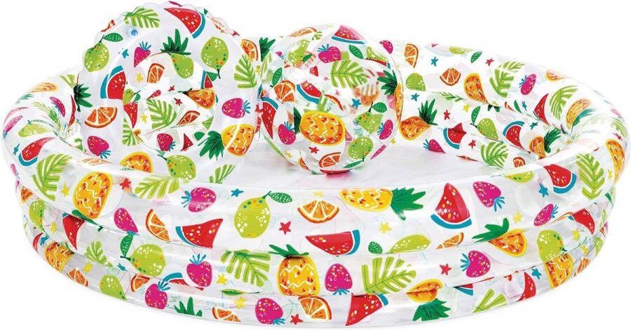 Pineapple Splash Zwembadset met Netje & Opblaasbare Ananas Snelle Bezorging Kinderzwembad