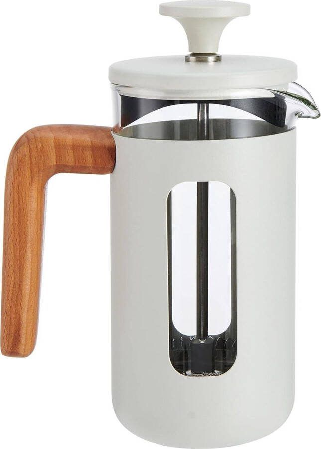 Pisa Cafetière 3-Kops 350Ml Hittebestendig Borosilicaatglas-Roestvrij Staal-Easy-Grip Zuiger-Kleine French Press Koffiezetter-Losse Thee-Gemalen Koffie-Flint