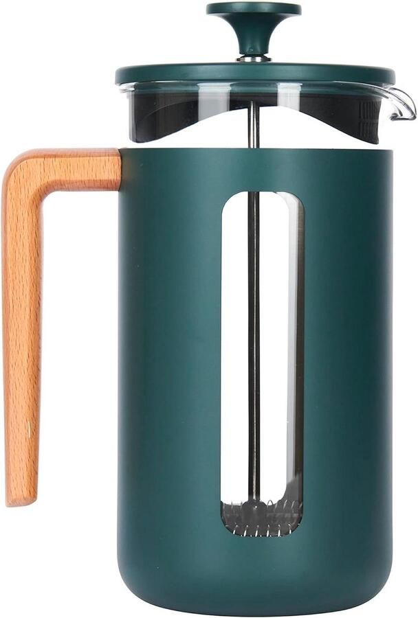 Pisa roestvrij staal 8 kopjes Franse pers groen geschenkdoos La Cafetière