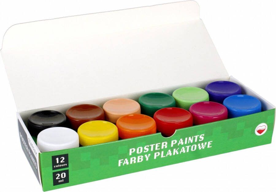 Pixel Game Plakkaatverf 20ml x 12 Kleuren