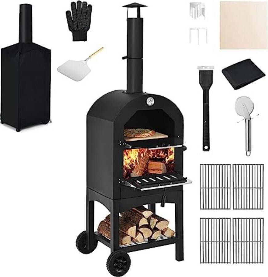 Pizza oven houtgestookte Pizza oven buiten Pizza oven tuin Pizzaoven houtgestookte Pizzaoven buiten 49 4 x 37 3 x 164 8 cm 23 2 kg