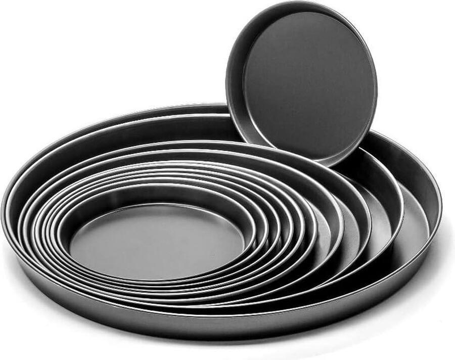 Pizza Tray Ø 36 cm Ronde dienblad voor Pizza -gerecht in metaal Gemaakt van Bluesteel Voor alle soorten pizza's