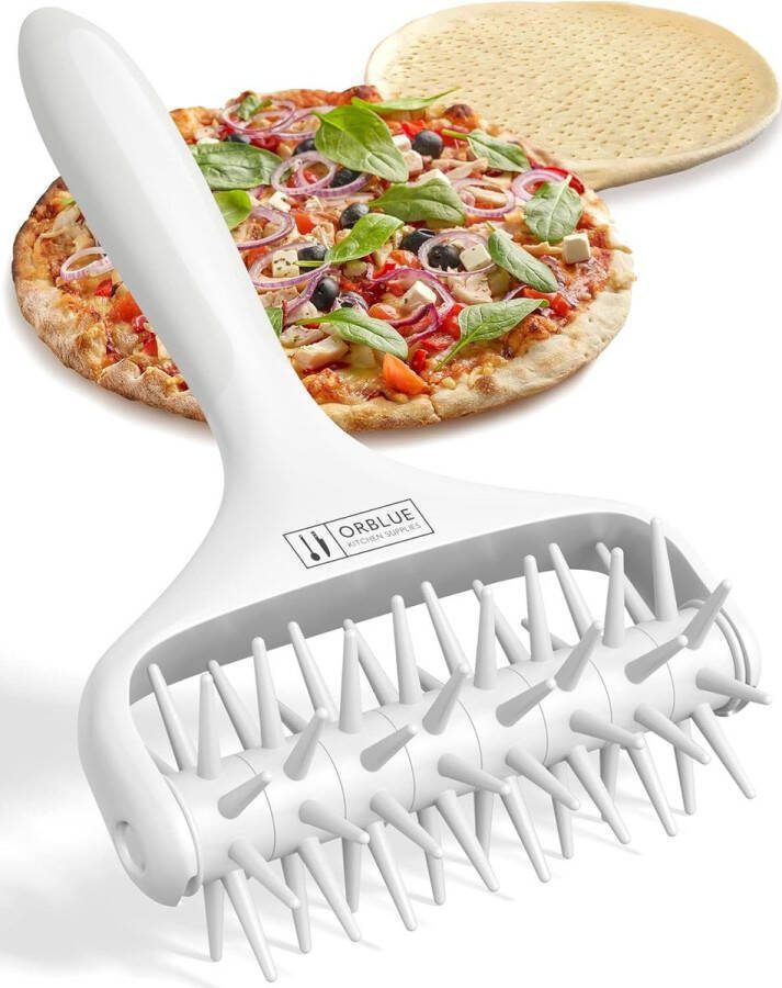 Pizzadeeg Docker deegroller premium tiproller voor perfecte pizza deegegel met stekels ideaal voor thuis- en commerciële keukens gemakkelijk schoon te maken accessoires voor bakken en pasta
